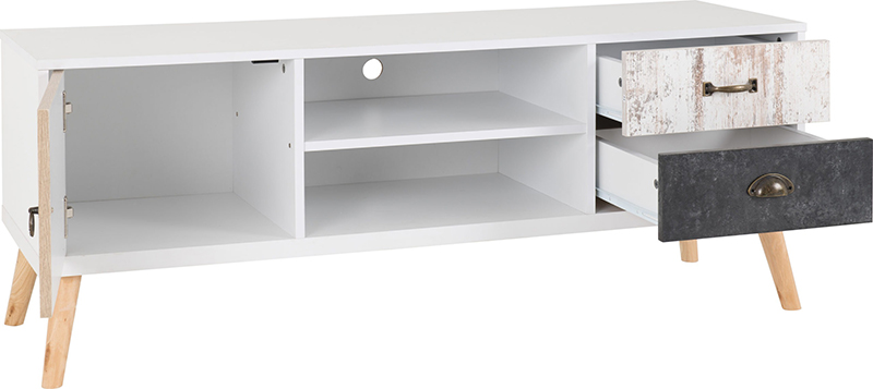 Nordic 1 Door 2 Drawer Tv Unit Whitedistressed Effect 2021 300 305 045 02 Scaled