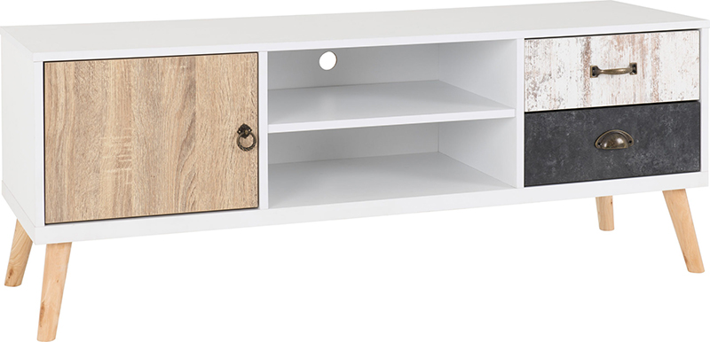 Nordic 1 Door 2 Drawer Tv Unit Whitedistressed Effect 2021 300 305 045 01 Scaled