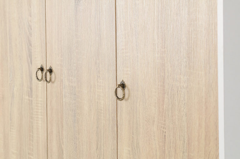 Nordic 3 Door 3 Drawer Wardrobe Whitedistressed Effect 2019 06 100 101 094