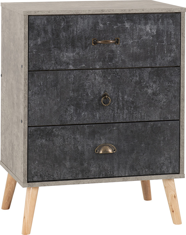 Nordic 3 Drawer Chest Greycharcoal Concrete Effect 2022 100 102 155 01 Scaled