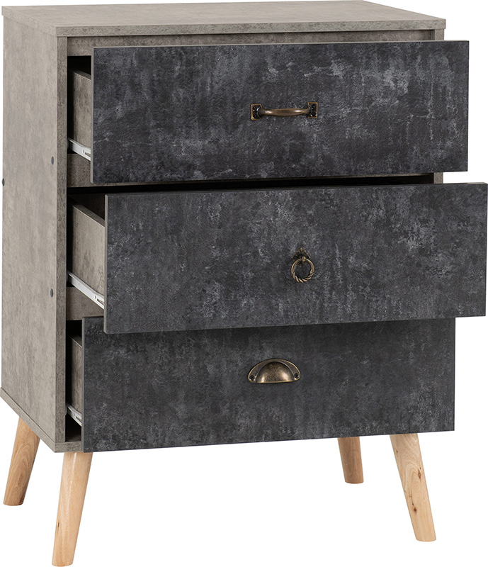 Nordic 3 Drawer Chest Greycharcoal Concrete Effect 2022 100 102 155 02 Scaled