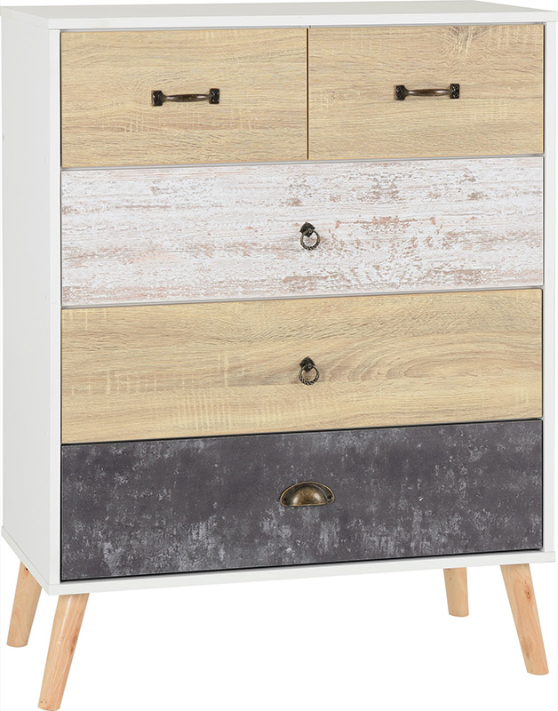Nordic 32 Drawer Chest Whitedistressed Effect 2019 01 100 102 095