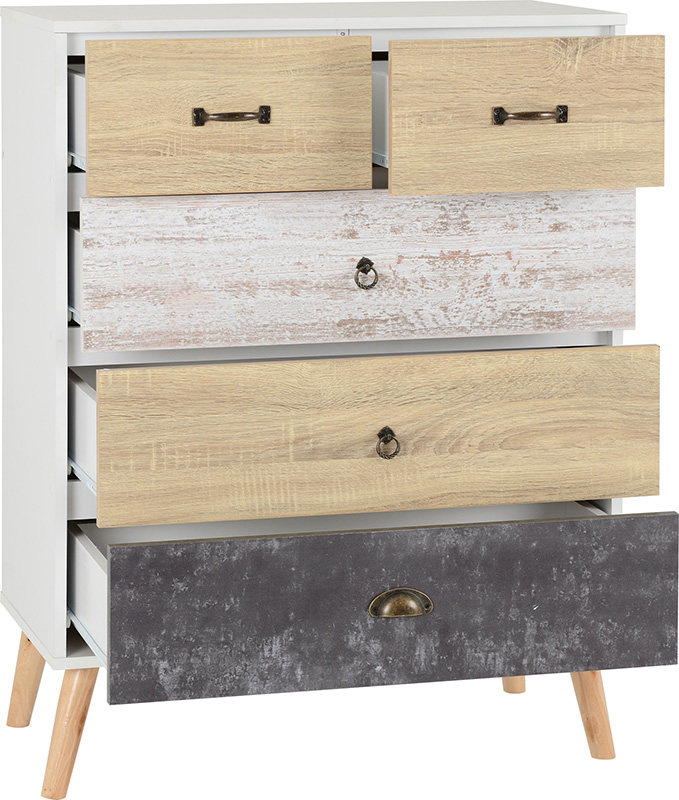 Nordic 32 Drawer Chest Whitedistressed Effect 2019 02 100 102 095